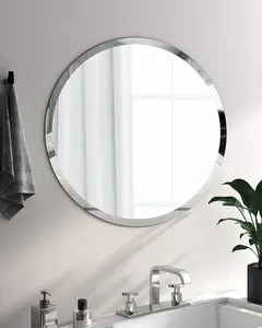 Frameless Round Wall Mounted Mirror L 60cm