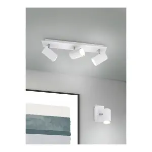 Luminosa Marley Modern 3 Light Ceiling Spotlight Bar White - UK Stock