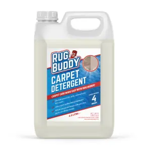 Rug Buddy - Carpet Detergent - Upholstery Shampoo Cleaner Solution Stain Remover - 2.5 Litre