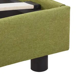 Berkfield Bed Frame Green Fabric 135x190 cm 4FT6 Double