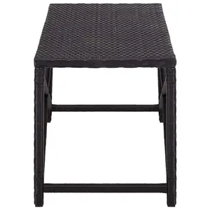 Berkfield Garden Bench 120 cm Poly Rattan Black