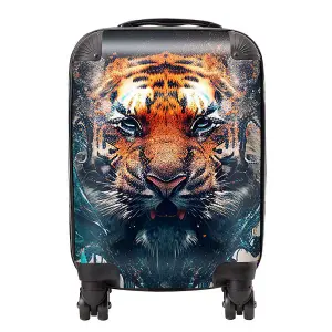 Tiger Face Splashart Suitcase - Mini Cabin