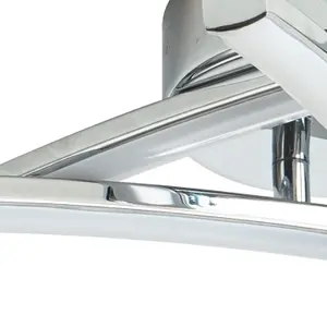 First Choice Lighting Set of 2 Yardley LED Chrome Opal Flush Ceiling Lights