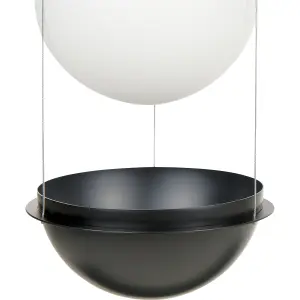 Glass Pendant Lamp Black TOBINS