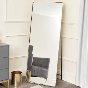 Melody Maison Gold Free Standing Cheval Mirror 155cm x 60cm