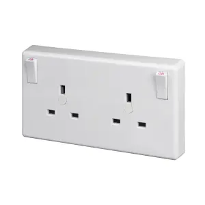 LAP White Single to double converter socket