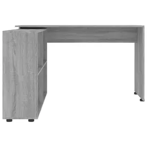 Berkfield Corner Desk Grey Sonoma Engineered Wood