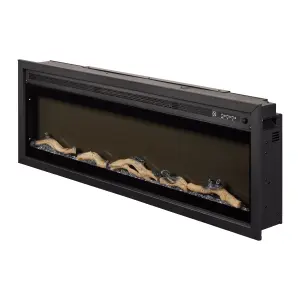 Focal Point Sasanoa 1.5kW Matt Black Electric Fire (H)455mm (W)1294mm (D)152mm