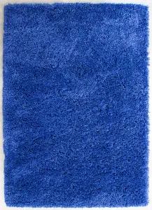 Navy Blue Thick Soft Shaggy Runner Rug 60x240cm