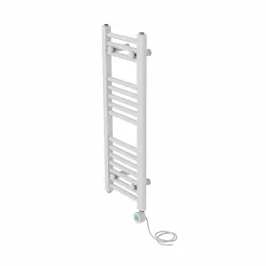 Right Radiators Prefilled Thermostatic WiFi Electric Heated Towel Rail Straight Bathroom Ladder Warmer - White 800x300 mm