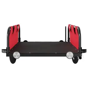 vidaXL Bike Trailer Red Oxford Fabric and Iron