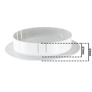 125mm round White Air Vent Grille/Duct Covers with Fly Screen/Anti-Insect Mesh,push fit