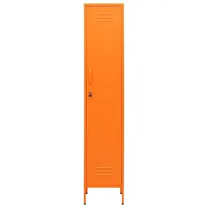 Berkfield Locker Cabinet Orange 35x46x180 cm Steel