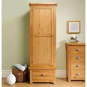 Birlea Woburn 1 Door 1 Drawer Wardrobe Oak