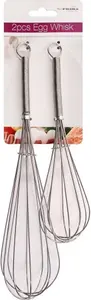 2Pc Egg Whisk 8 And 10 Inch Set Mixing Utensil Whisker