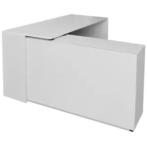 Berkfield Corner Desk 4 Shelves White