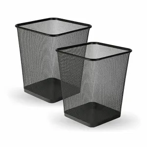 MantraRaj 10L Square Mesh Wastebasket Trash Can Lightweight And Sturdy Pack Of 1 Metal Waste Paper Bin