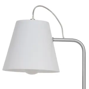 GoodHome Syenite Contemporary Brushed White Chrome effect Table light