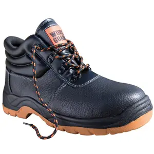 Result Mens Work-Guard Defence SBP Waterproof Leather Safety Boots Black/Orange (13)