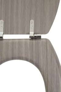 Maison by Premier Brooks Grey Wood Toilet Seat