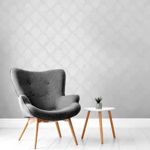 Arthouse Ornate Trellis Grey Wallpaper