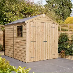 Cheshire 8 x 6 Shiplap Apex Shed Double Door with One Window