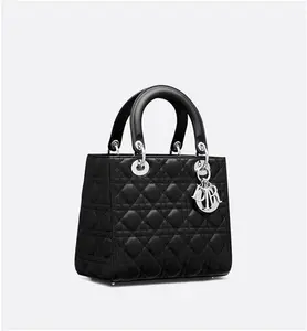 DIOR Medium Lady Dior Bag Black Cannage Lambskin - Women