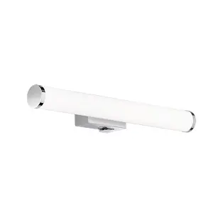 Luminosa Mattimo Modern 40cm Bathroom Wall Lamp Chrome 3000K IP44 - UK Stock