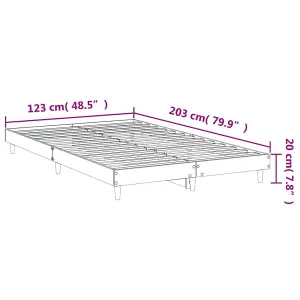 Berkfield Bed Frame Concrete Grey 120x200 cm Engineered Wood