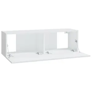 Berkfield Wall TV Cabinets 4 pcs White 100x30x30 cm