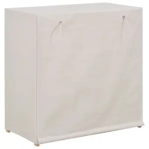 Berkfield Shoe Cabinet with Cover White 79x40x80 cm Fabric