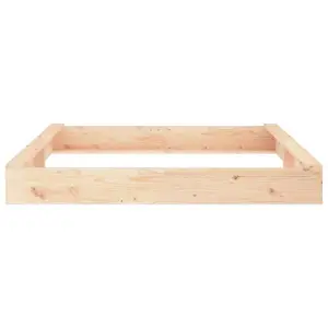 Berkfield Sandbox with Seats Square Solid Wood Pine