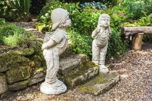 Large Boy and Girl 'Young Love' Garden Ornament