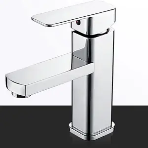 Square weighted faucet basin faucet hot and cold household bathroom bathroom counter