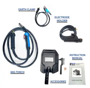 Autojack 3 in 1 Inverter Welder 205Amp MMA MIG DC TIG Gasless