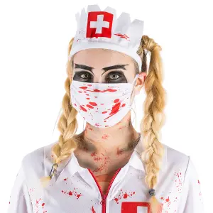 Women's zombie nurse costume - white L