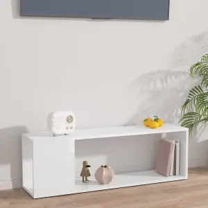 Berkfield TV Cabinet High Gloss White 100x24x32 cm Engineered Wood