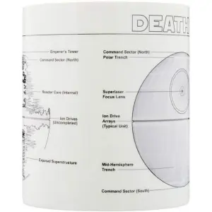 Star Wars Death Star Sketch Mug White/Black/Grey (One Size)