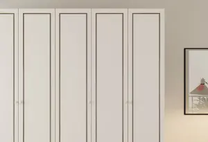 CLEMENT 5 Door Wardrobe in White