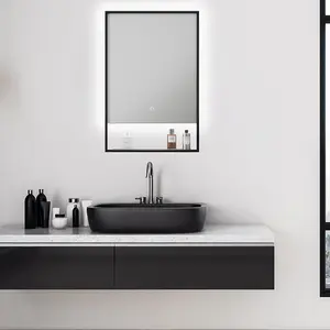 NxtGen Rhodes LED 500x700mm Illuminated Bathroom Mirror with Demist Pad and Shelf