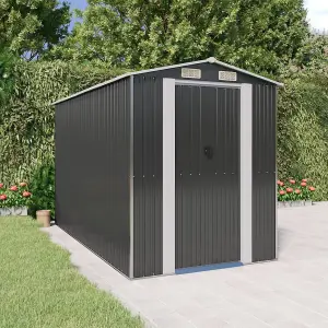 Berkfield Garden Shed Anthracite 192x357x223 cm Galvanised Steel