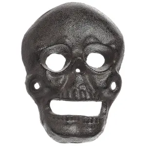 CKB Ltd Cast Iron Wall Mountable SKULL BOTTLE OPENER