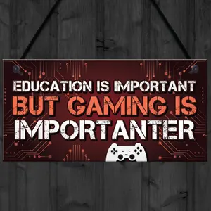 Red Ocean Funny Gaming Sign Playstation Inspired Novelty Christmas Gift For Brother Son Gamer Gaming Room Sign