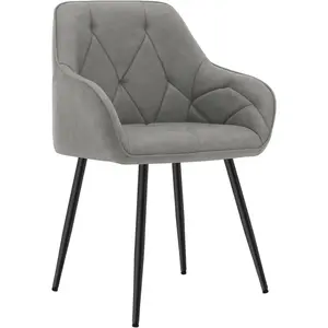 Simson Metal Side Chair Dark Grey