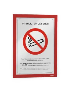 Durable DURAFRAME Self Adhesive Magnetic Signage Frame - 2 Pack - A4 Red