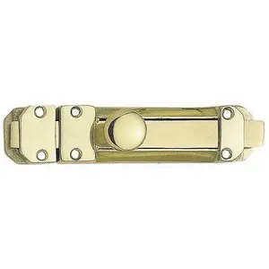 AFIT Polished Brass Architectural Surface Bolt 150mm