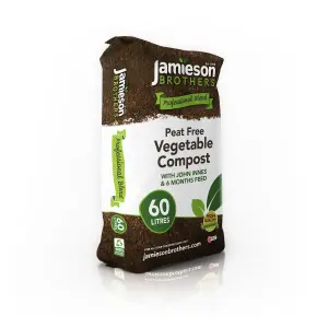 Peat Free Vegetable Compost with added John Innes 60L Professional Blend by Jamieson Brothers