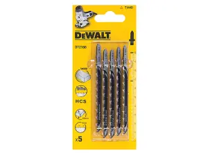 DEWALT HCS Wood Jigsaw Blades Pack of 5 T144D