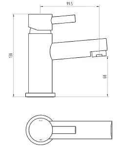 Elite White Petit Basin Mixer with Sprung Waste Aqua Flow High Quality Chrome Tap