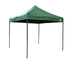 All Seasons Gazebos 2.5X2.5 Fully Waterproof Pop up Gazebo With Accessories Green